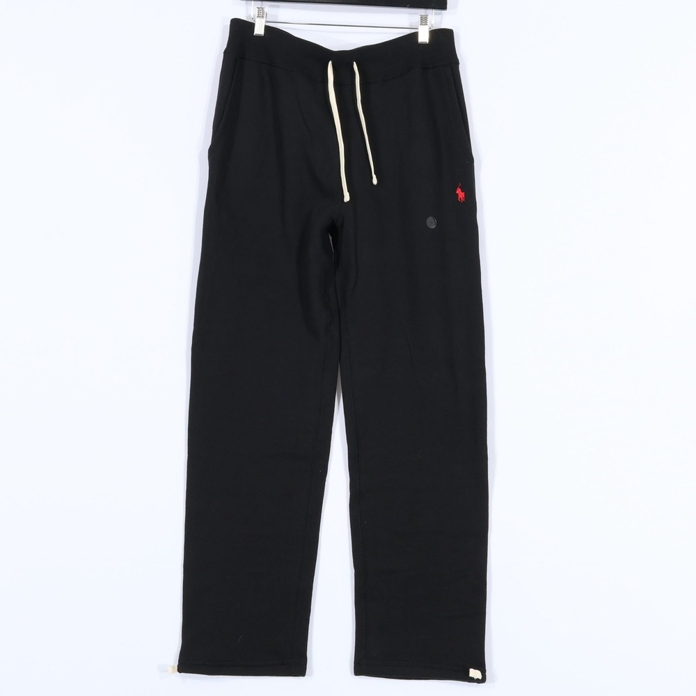 Polo Ralph Lauren Sweatpants Mens M Black Pony Fleece Joggers Casual Preppy NWT